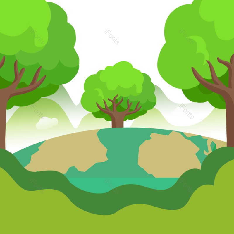 保护地球图片,剪纸元素,动画片PNG,春季免抠素材